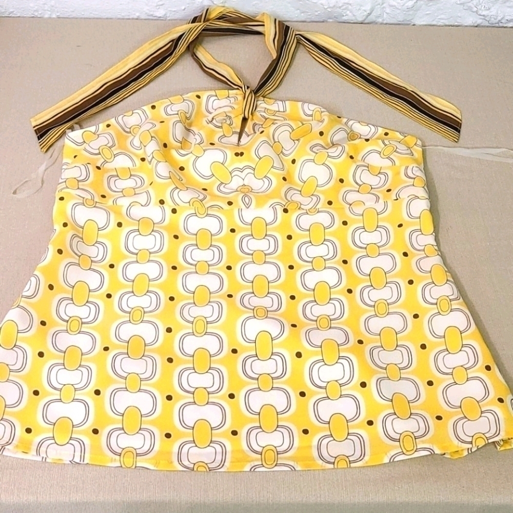 Loft NWOT Yellow Tie Tank Size 8P